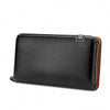 Double Zipper Leather Wallet