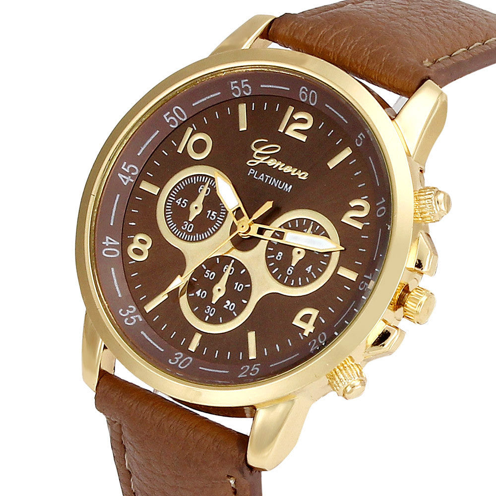 Relogio Casual Geneva Watch vip cufflinks