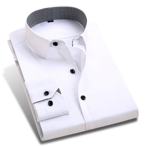 French Cuff Peaked Collar Shirt