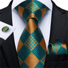 Gold Black Paisley Silk Tie