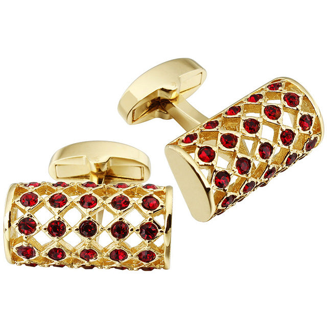 Gold crystal Cufflinks