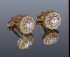 RHINESTONE GOLD CUFFLINKS