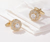 RHINESTONE GOLD CUFFLINKS