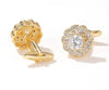 RHINESTONE GOLD CUFFLINKS