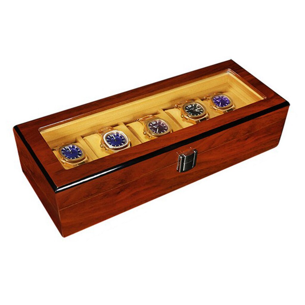 5 Slots Novelty Wooded Watch Display Box