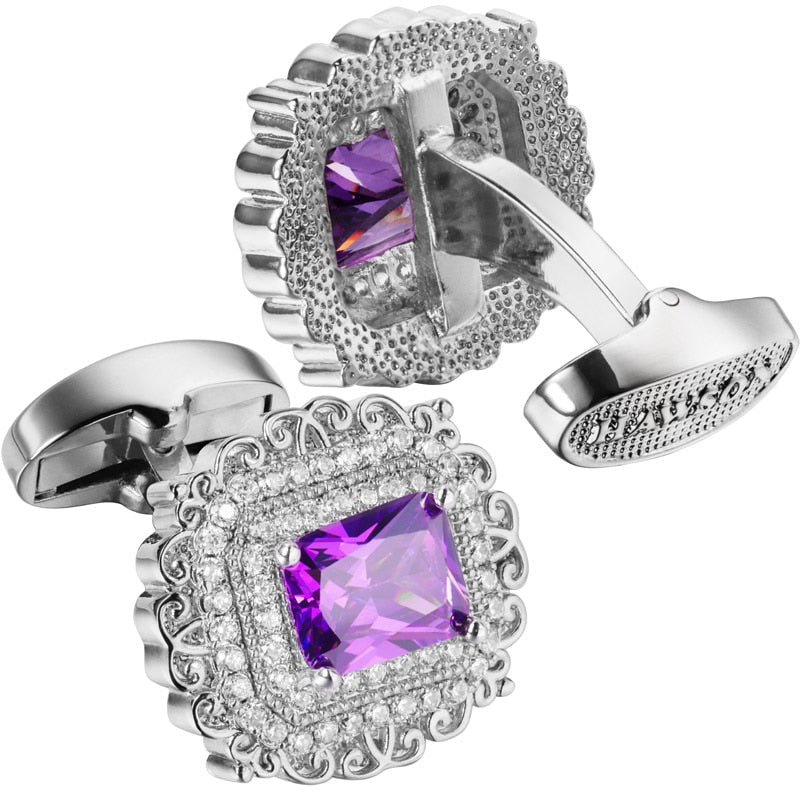 Square Crystal Cufflinks