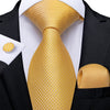 Gold Black Paisley Silk Tie