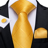 Gold Black Paisley Silk Tie