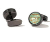 BLACK GUN ROUND CUFFLINKS