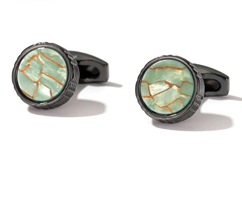 BLACK CRYSTAL CUFFLINKS