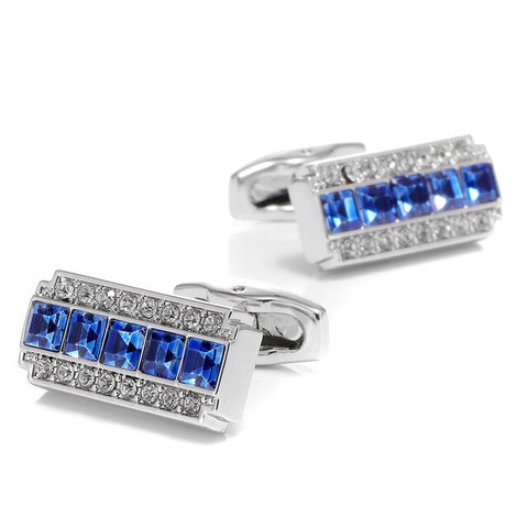 Square Rhinestone Cufflinks