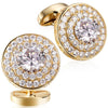 Gold / Silver Crystal Cufflinks