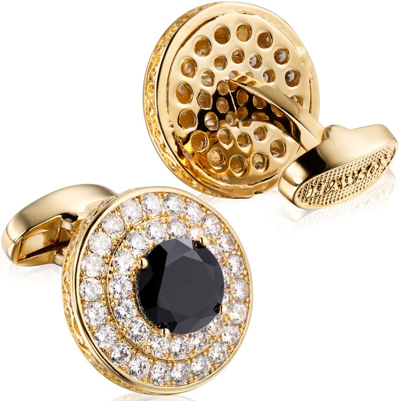 Gold / Silver Crystal Cufflinks