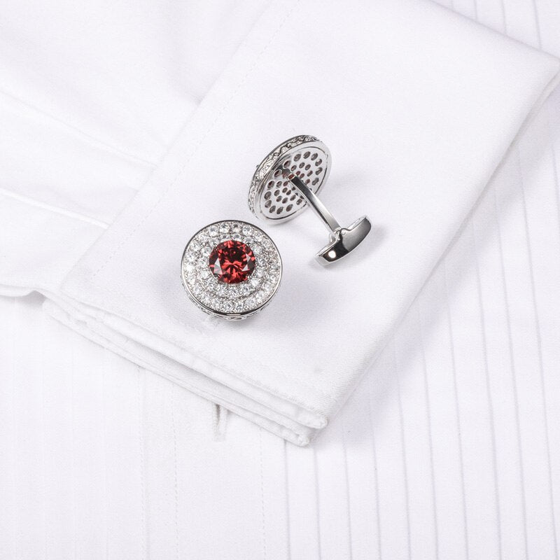 Gold / Silver Crystal Cufflinks