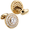 Gold / Silver Crystal Cufflinks