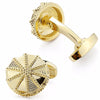 Gold Round Shirt Cufflinks