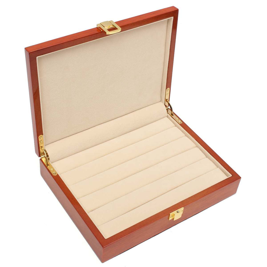 Brown Large Wooden Cufflinks Box