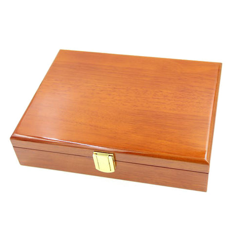 Brown Large Wooden Cufflinks Box