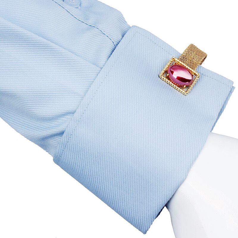 Chain cufflinks with Rose Pearl