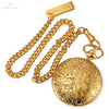 Gold Steampunk Roman Mechanical Blue Pocket Watch