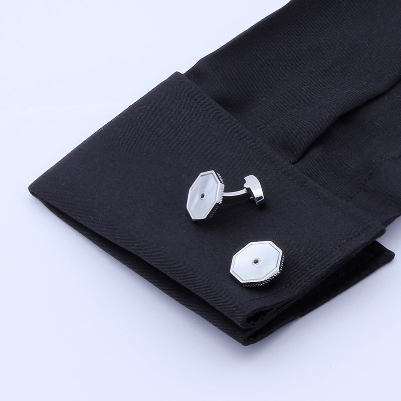 Mother Of Pearl Lines Cufflinks