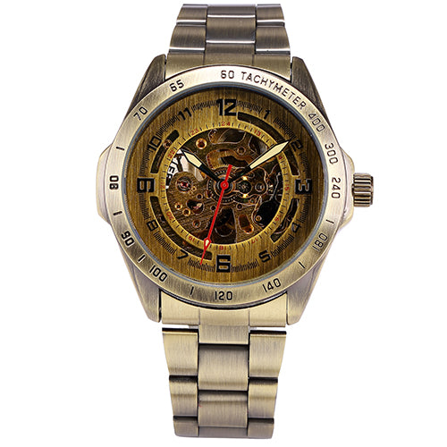 Retro Bronze Relogio Automatic Skeleton Watch