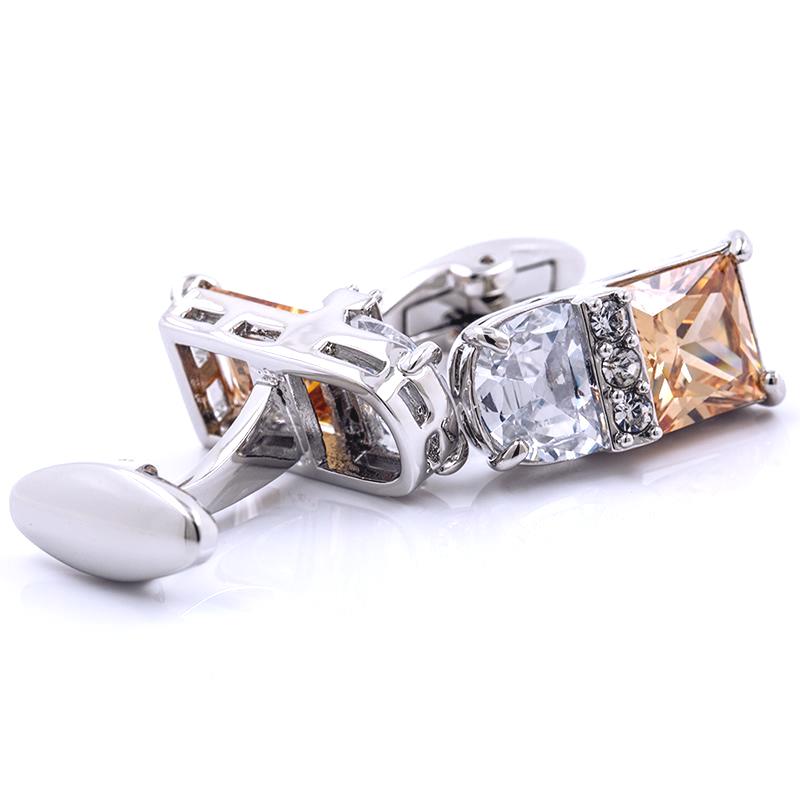 SPARKLING TWO TONE SILVER CUFFLINKS