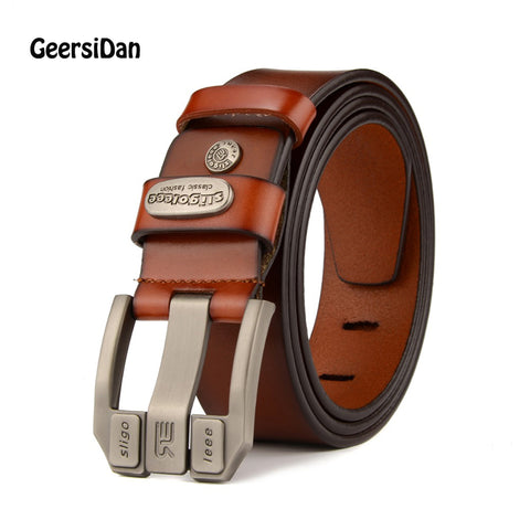 Luxury leather designer belt