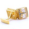 GOLD CRYSTAL CUFFLINKS
