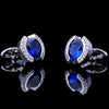 BLUE CRYSTAL CUFFLINKS