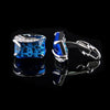 BLUE SILVER CUFFLINKS