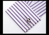 Purple Crystal square cufflinks