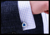 Triangle Blue Crystal cufflinks