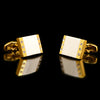 Gold crystal cufflinks