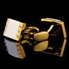 Gold crystal cufflinks
