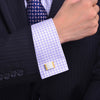 Gold crystal cufflinks