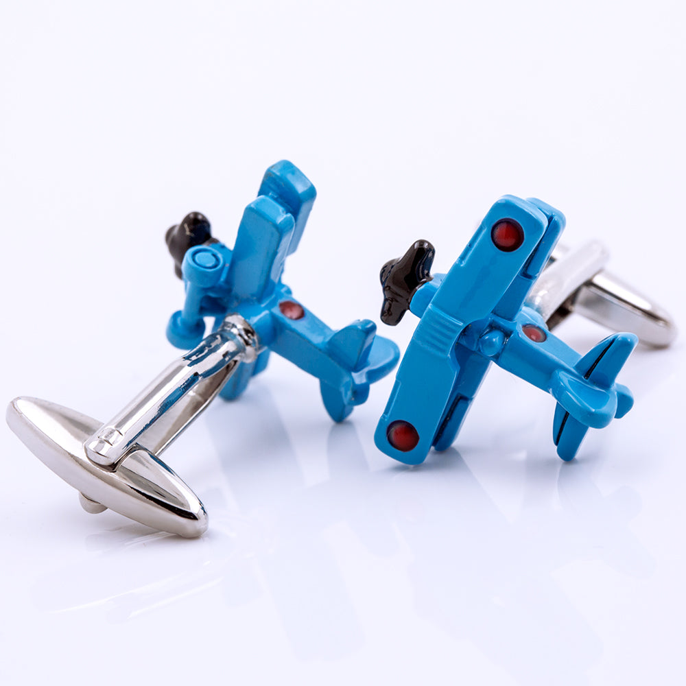 blue plane Cufflinks