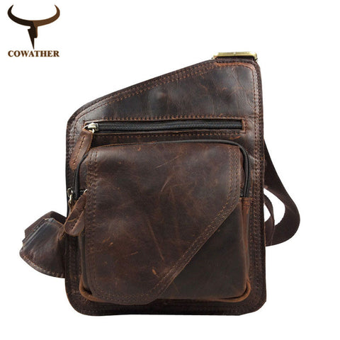 Oil wax genuine leather men wallet