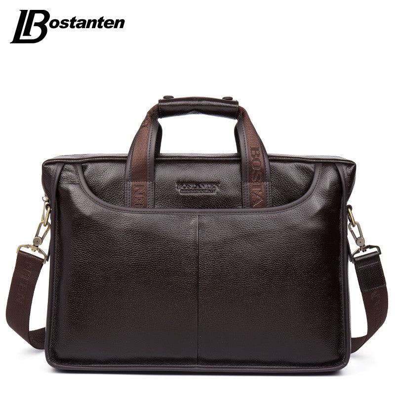 Bostanten Genuine Leather Briefcase