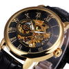 Forsining 3d Logo Royal Black Gold Mechanical Watch