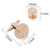 Rose Gold Flower Cufflinks Tuxedo Studs Set