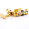 Gold crystal cufflinks