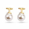 Classic pearl gold cufflinks