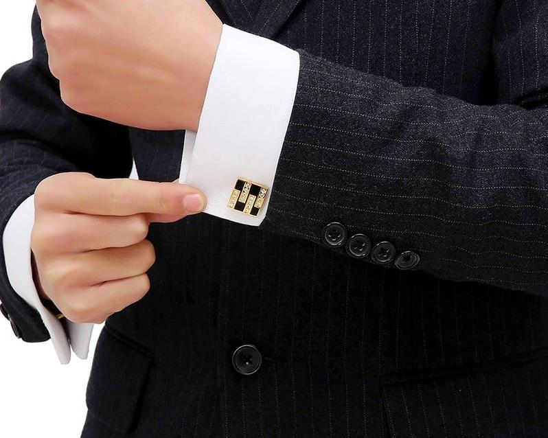 Crystal Gold Cufflinks