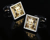 Gold Square silver Cufflinks