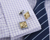 Gold Square silver Cufflinks