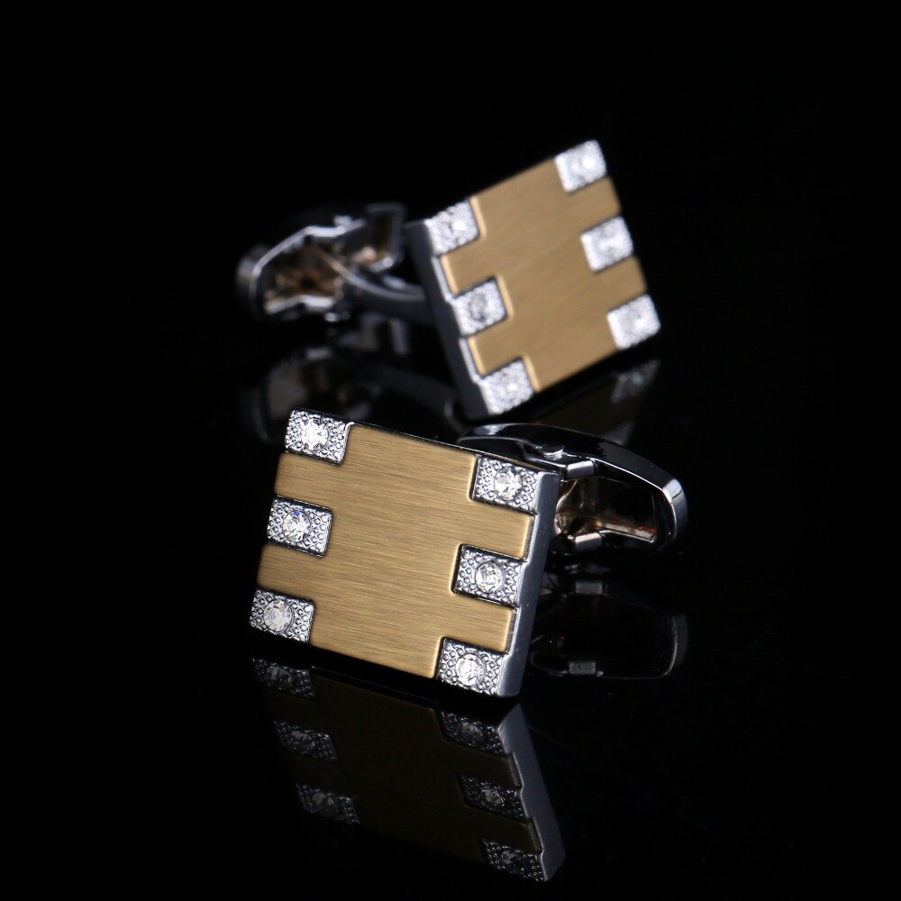 Square Rhinestone Cufflinks