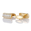 GOLD CRYSTAL CUFFLINKS