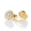 GOLD CRYSTAL CUFFLINKS