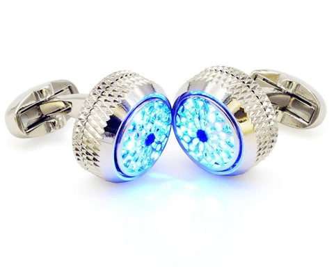 BLUE CRYSTAL CUFFLINKS